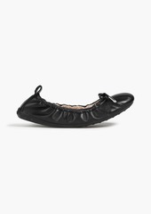 Tod's - Bow-embellished leather ballet flats - Black - EU 34.5