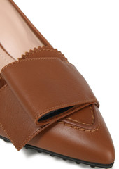 Tod's - Bow-embellished leather pumps - Brown - EU 34