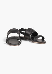 Tod's - Braided leather slingback sandals - Brown - EU 35