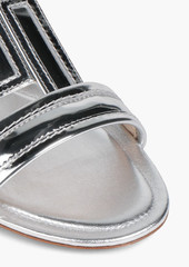 Tod's - Quilted mirrored-leather sandals - Metallic - EU 36