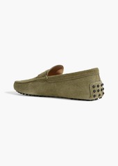 Tod's - Gommino brushed-suede driving shoes - Green - UK 7