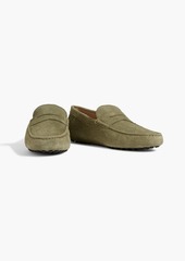 Tod's - Gommino brushed-suede driving shoes - Green - UK 7