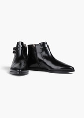 Tod's - Buckled glossed-leather ankle boots - Black - EU 35