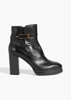 Tod's - Buckled leather ankle boots - Black - EU 40.5