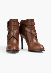 Tod's - Buckled leather ankle boots - Brown - EU 40