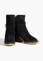 Tod's - Buckled suede ankle boots - Black - EU 35