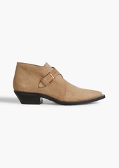 Tod's - Buckled suede ankle boots - Brown - EU 36.5