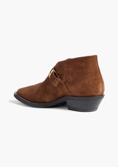 Tod's - Buckled suede ankle boots - Brown - EU 36.5