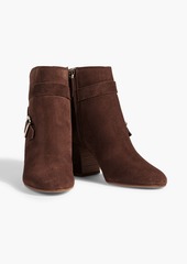 Tod's - Buckled suede ankle boots - Brown - EU 34