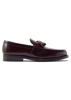 Tod's - Calgary Tasselled Leather Loafers - Mens - Dark Brown