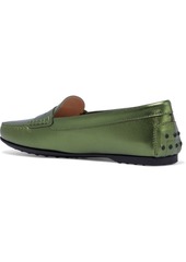 Tod's - City Gommino metallic leather loafers - Green - EU 36