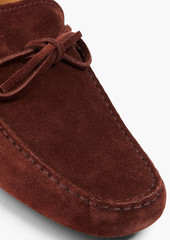 Tod's - Suede driving shoes - Burgundy - UK 5.5