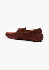 Tod's - Suede driving shoes - Burgundy - UK 5.5