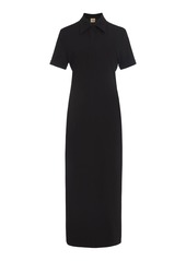 Tod's - Collared Midi Shirt Dress - Black - IT 46 - Moda Operandi