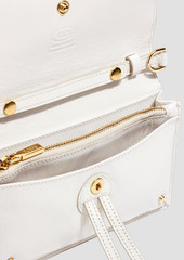 Tod's - Crinkled glossed-leather shoulder bag - White - OneSize