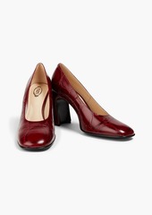 Tod's - Croc-effect leather pumps - Red - EU 34