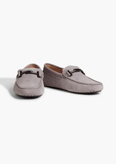 Tod's - Double T suede driving shoes - Gray - UK 5.5