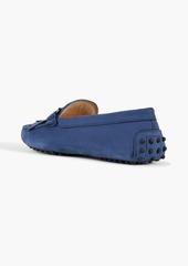 Tod's - Double T fringed suede loafers - Blue - EU 35