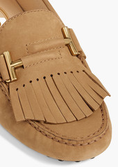 Tod's - Double T fringed suede loafers - Neutral - EU 34.5