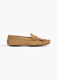 Tod's - Double T fringed suede loafers - Neutral - EU 34.5