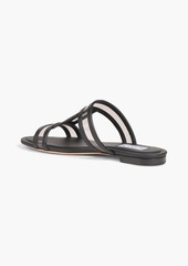 Tod's - Double T leather and PVC sandals - Black - EU 34.5