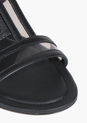 Tod's - Double T leather and PVC sandals - Black - EU 34.5