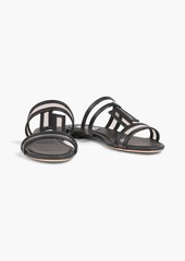 Tod's - Double T leather and PVC sandals - Black - EU 34.5