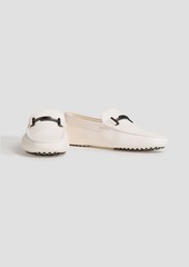 Tod's - Double T leather driving shoes - White - UK 5