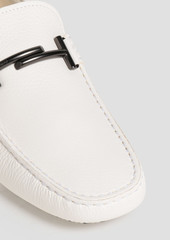 Tod's - Double T leather driving shoes - White - UK 5