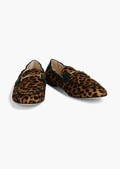 Tod's - Double T leopard-print calf hair loafers - Animal print - EU 34