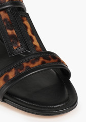 Tod's - Double T leopard-print calf-hair sandals - Brown - EU 36