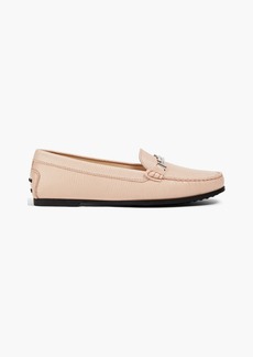 Tod's - Double T lizard-effect leather loafers - Pink - EU 40
