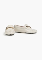 Tod's - Double T patent-leather loafers - White - EU 40