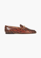 Tod's - Double T snake-effect leather loafers - Brown - EU 41