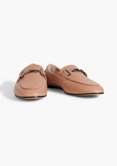 Tod's - Double T snake-effect leather loafers - Pink - EU 40