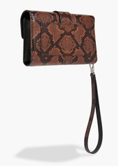 Tod's - Double T snake-effect leather wallet - Animal print - OneSize