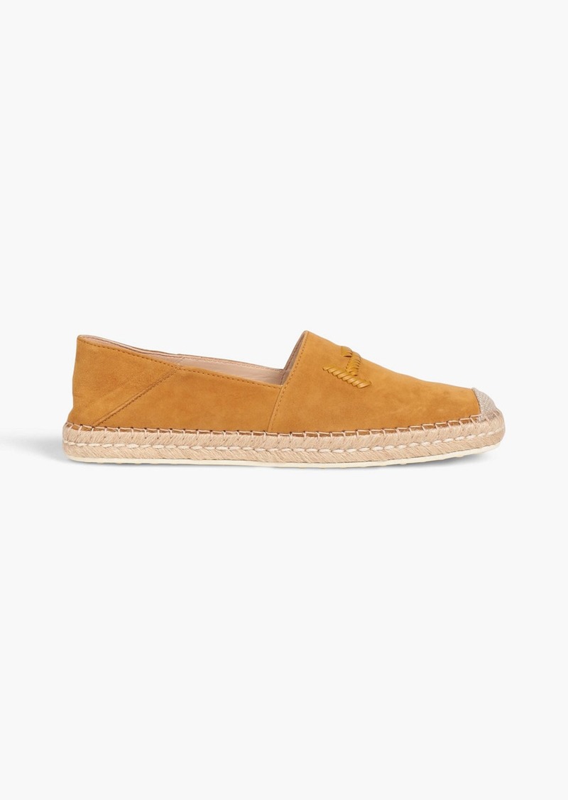 Tod's - Double T suede collapsible-heel espadrilles - Yellow - EU 38.5