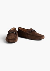 Tod's - Double T suede driving shoes - Brown - UK 6