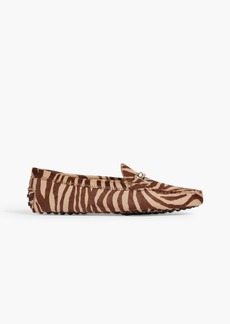 Tod's - Double T zebra-print calf-hair loafers - Animal print - EU 35