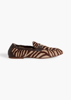 Tod's - Double T zebra-print calf hair loafers - Animal print - EU 35.5