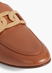 Tod's - Embellished leather loafers - Brown - EU 35