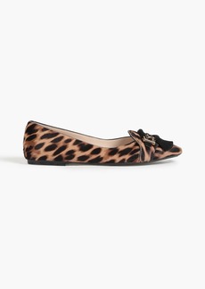 Tod's - T-ring leopard-print calf hair point-toe flats - Animal print - EU 40.5