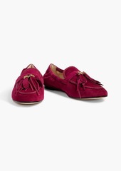 Tod's - Embellished suede loafers - Purple - EU 34.5