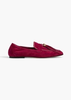 Tod's - Embellished suede loafers - Purple - EU 34.5