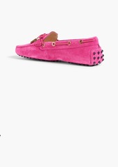 Tod's - Embellished suede loafers - Pink - EU 34