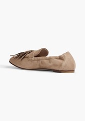 Tod's - Embellished suede loafers - Neutral - EU 35.5