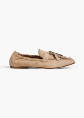 Tod's - Embellished suede loafers - Neutral - EU 35.5