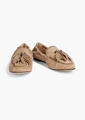 Tod's - Embellished suede loafers - Neutral - EU 35.5