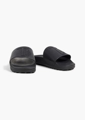 Tod's - Fascia T Leone embossed TPU slides - Black - UK 7