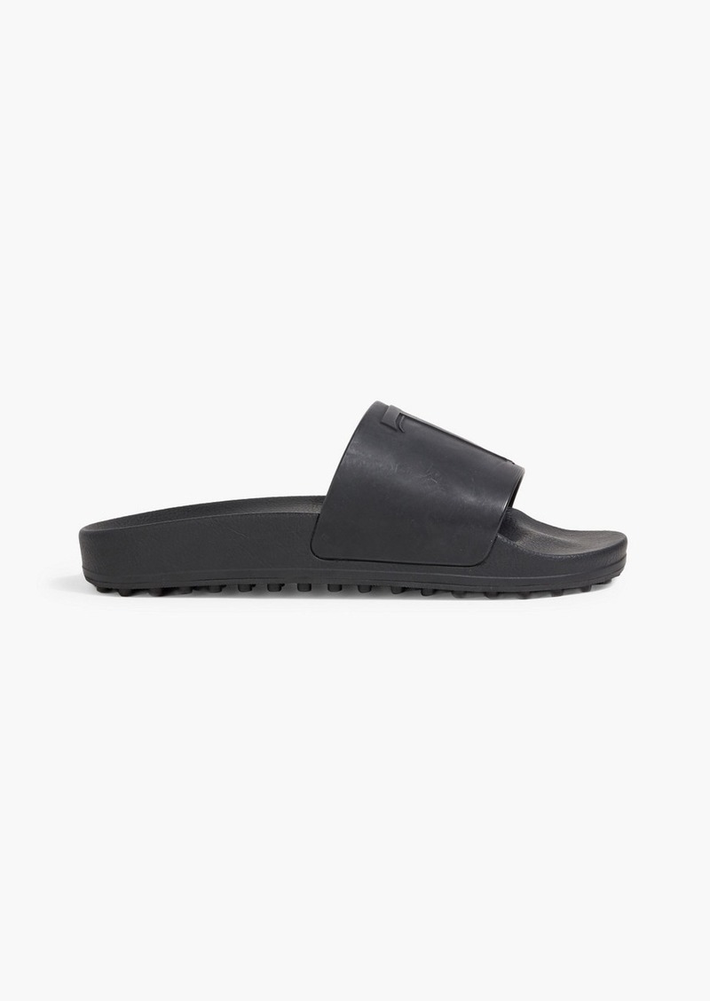 Tod's - Fascia T Leone embossed TPU slides - Black - UK 7